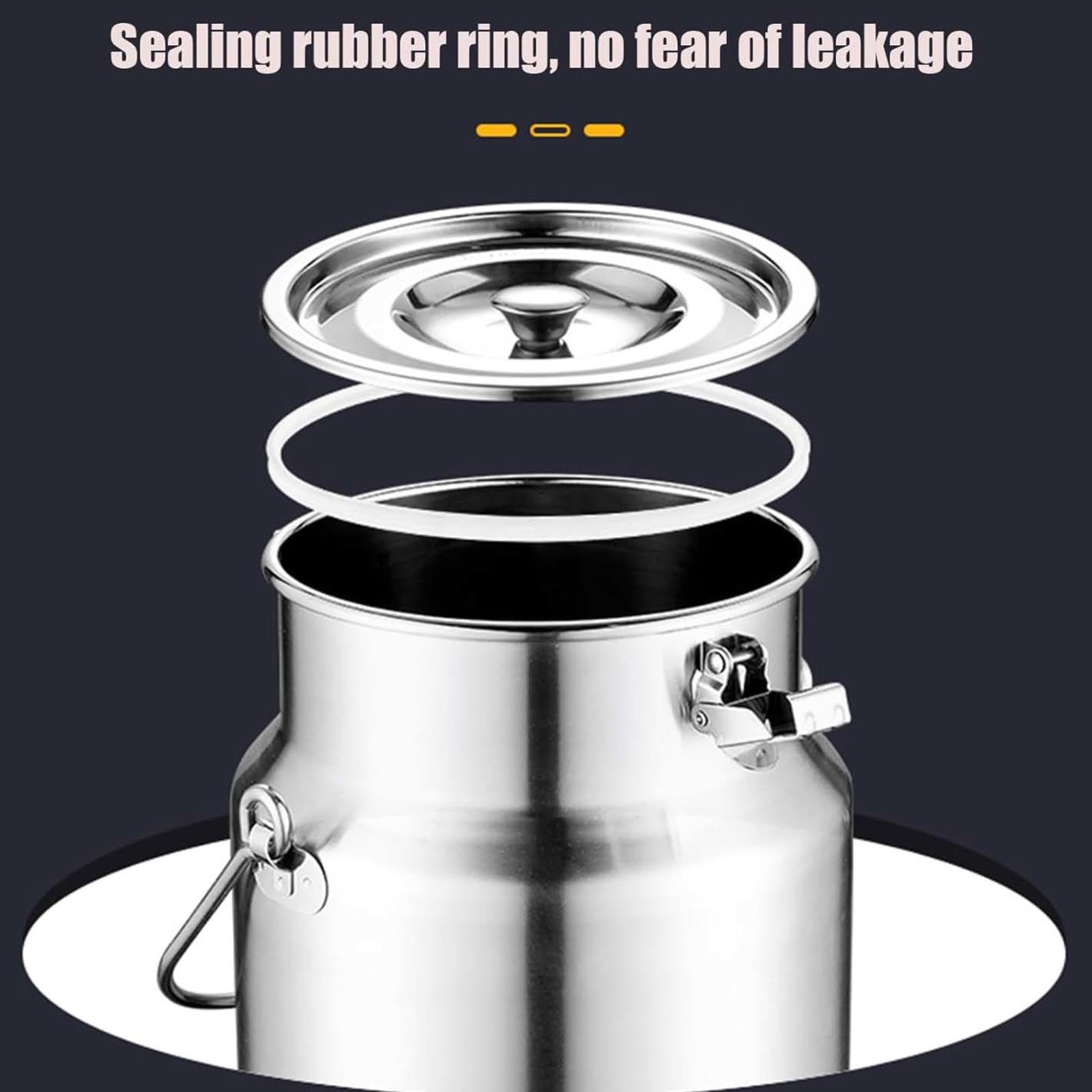 5L Edelstahl Milchkanne - Luftdichter Aufbewahrungsbehälter Für Milch, Wein & Lebensmittel