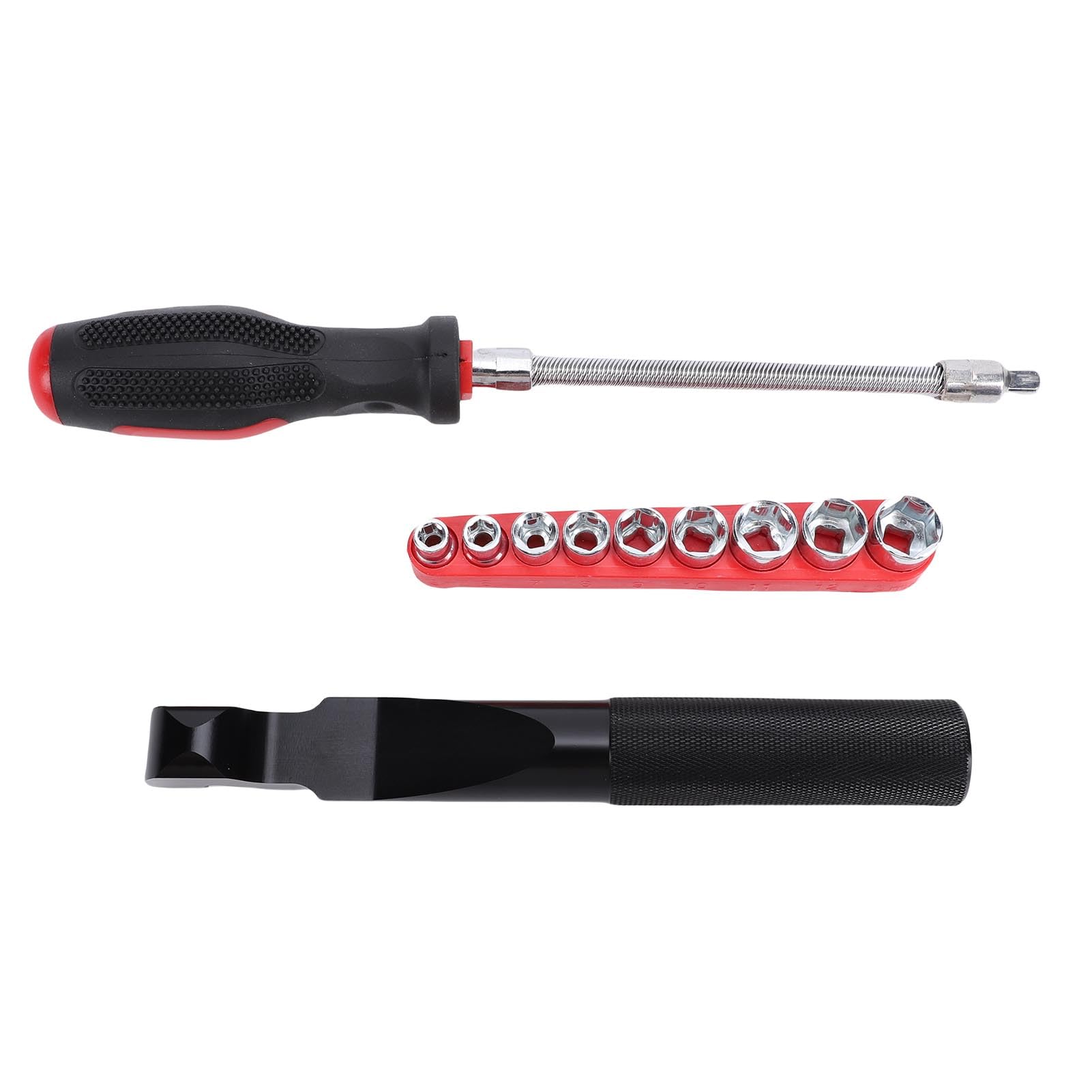 Fyearfly Kupplungsdeckel-Entfernungsschlüssel-Set mit 5–13 mm Stecknüssen, Aluminiumlegierung und Stahlkonstruktion, für Polaris RZR 1000 XP/XP4/900S Riemenwechsel und allgemeine Automobilwartung