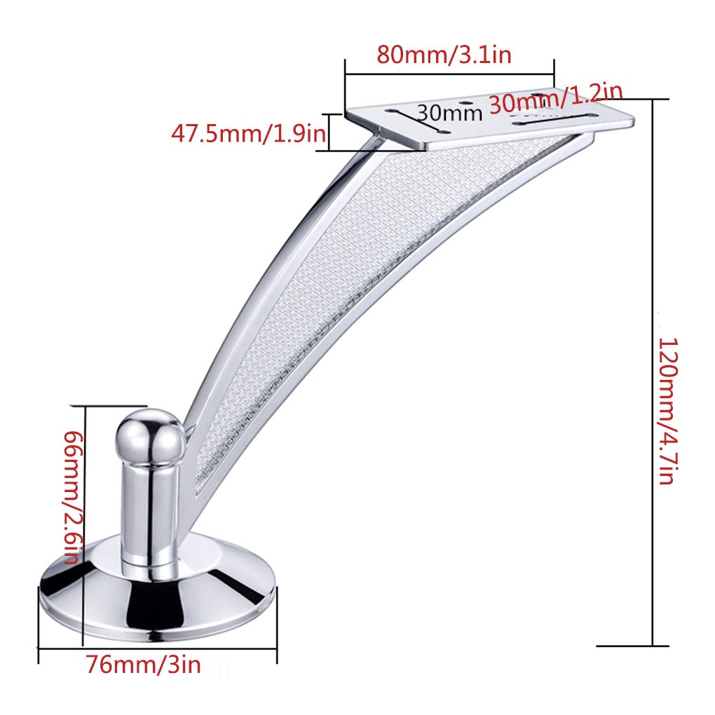Gambe per Mobili,Gambe da Tavolo,Gambe In Metallo per Mobili,Gambe da Tavolo In Lega per TV da Tavolo,Gambe di Supporto, Piastra di Montaggio Spessa,Alzate Armadi da Letto,4 Pezzi (120mm/4.7in)