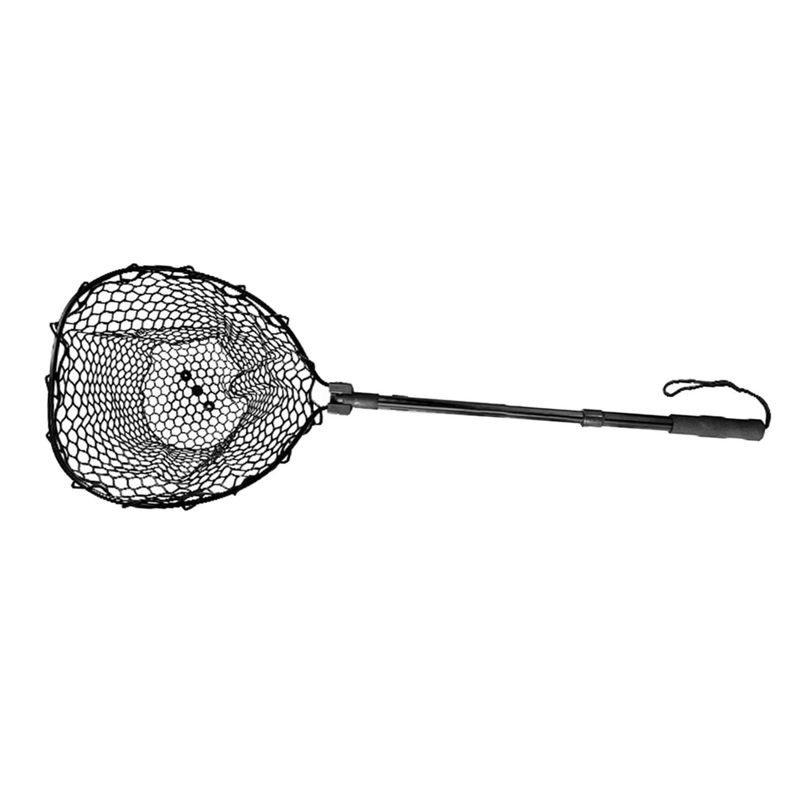 Red para Pesca Plegable Telescópica con Marco de Aluminio Malla de Silicona Suave Y Profunda Mango EVA Cómodo Adecuada para Pesca Deportiva Uso en Lag