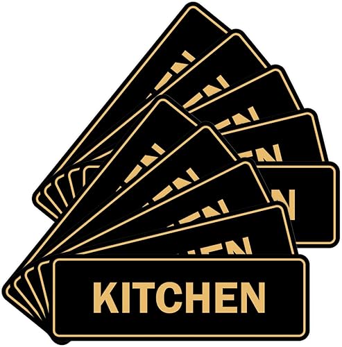 Miniatura 44 de Signs ByLITA Letrero de cocina estándar (plata cepillada) - Grande Brushed Silver,Negro y dorado,Azul / Patchwork,Oro cepillado,Marrón