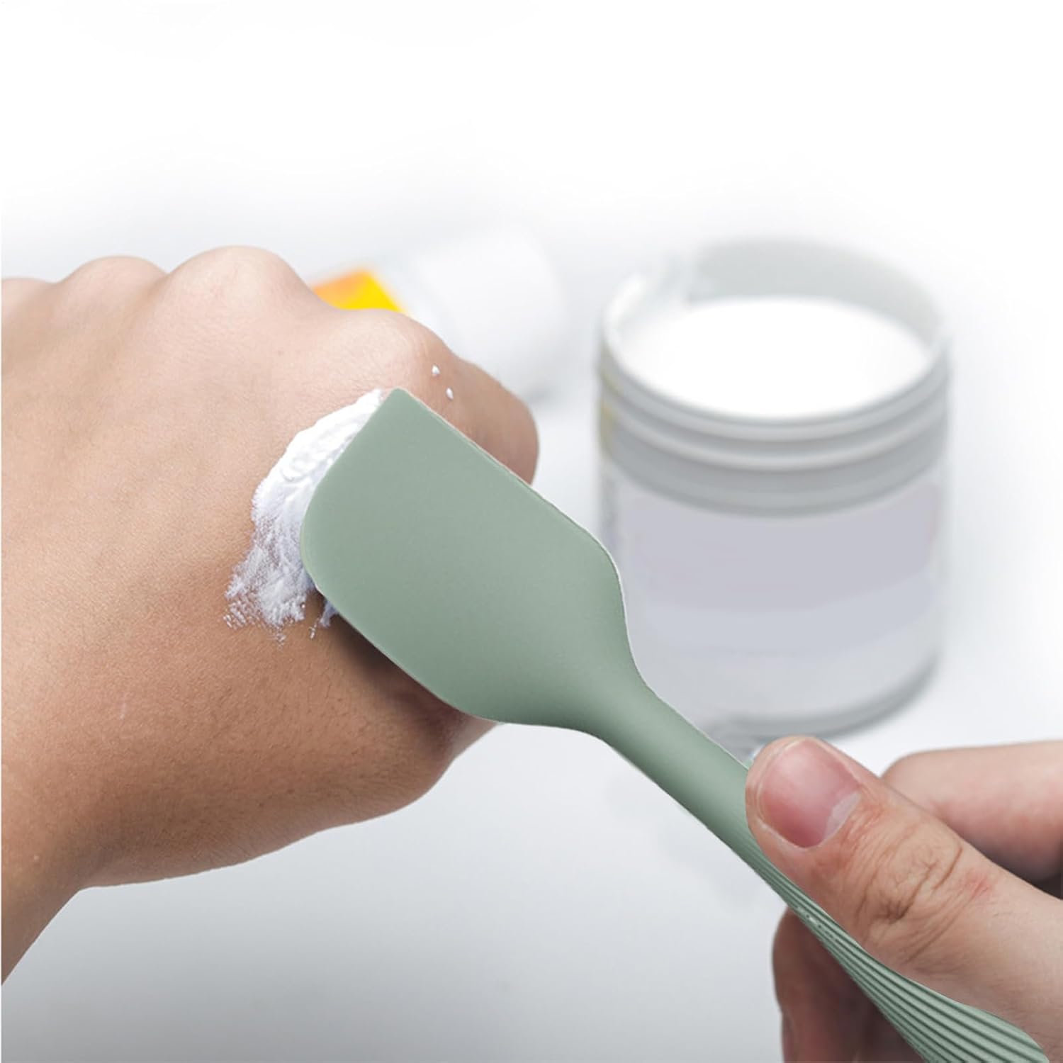 Diaper Cream Spatula, 16.5x4cm Silicone and Iron Core Skincare Tool for Applying Cream, Ointments, Lotion, Safe, Gentle, Hygiene, Care, Easy Use