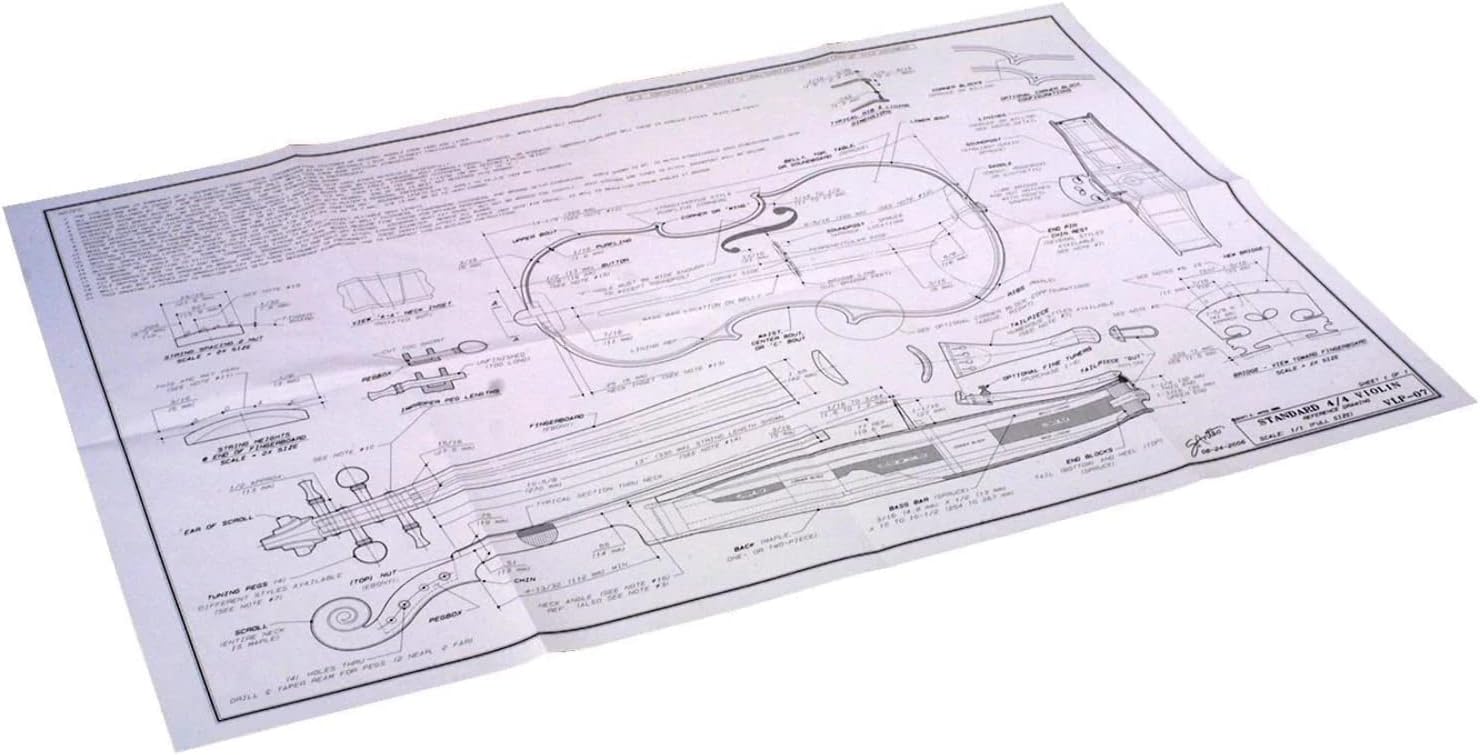 Standard 4/4 Size Violin Plan