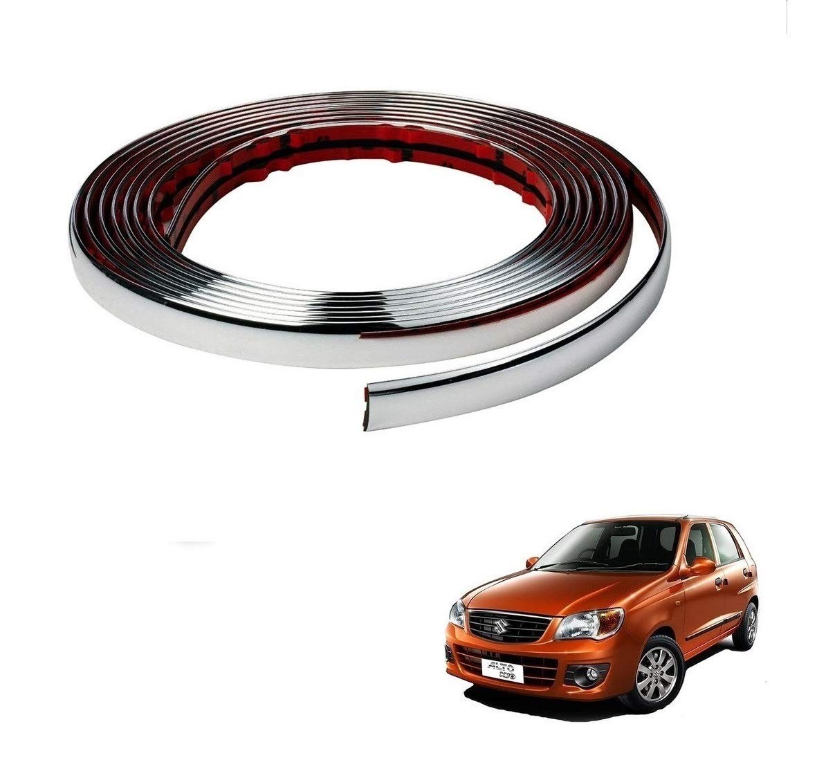 Kozdiko Car Side Window Chrome Beading Roll 14MM 20 Mtr for Maruti Suzuki Alto K10-picture-30