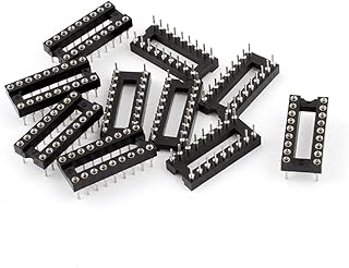 Aexit 10PCS 18 Audio & Video Accessories Pins Round Hole Soldering DIP IC Chip Connectors & Adapters Socket Adaptor