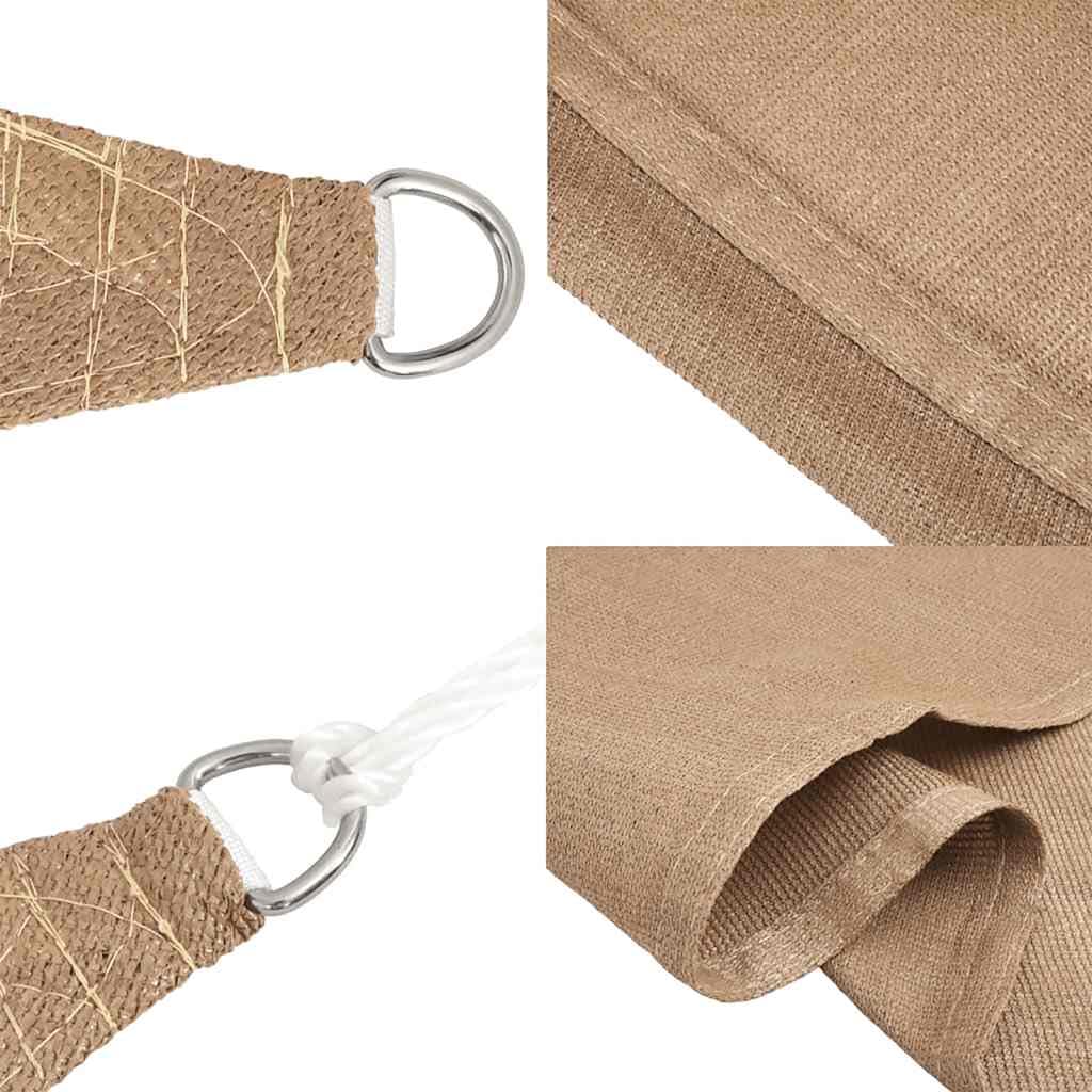Toldo rectangular (3 x 6 m, polietileno de alta densidad, 160 g/m², para jardín, terraza y balcón, lona permeable al viento, con cuerdas de fijación y anillos de