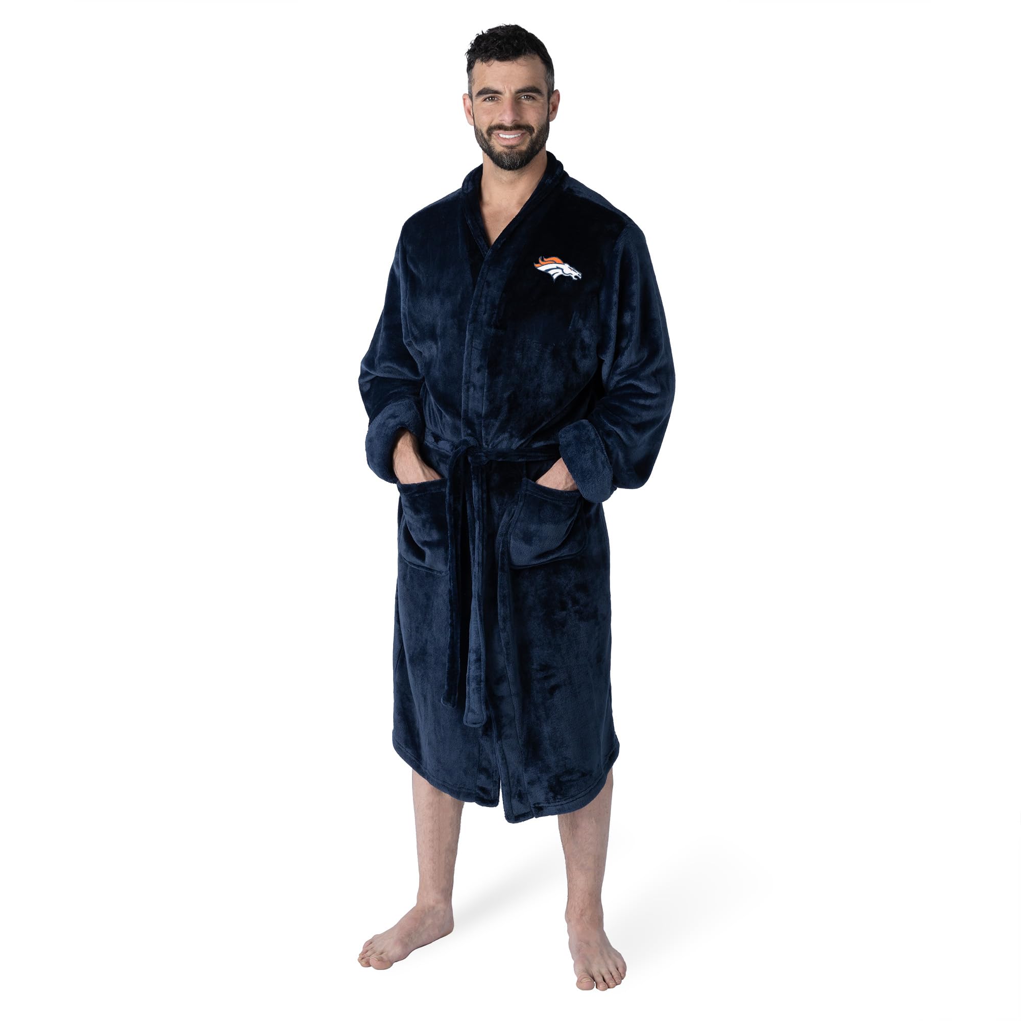 Northwest NFL Denver Broncos Unisex-Adult Silk Touch Bath Robe, Large/X-Large, Team Colors