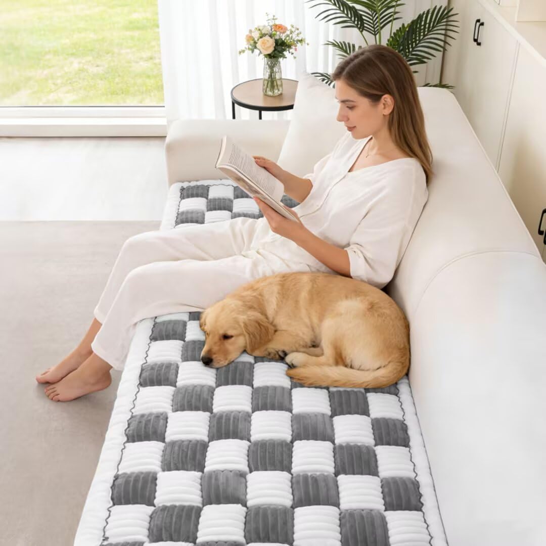Couch Covers for Dogs, Washable Sofa Couch Cover for Pet, Couchs Covers for Cushion Sofa Pet Friendly, Non Slip Sofa Cover (27.6''*82.7''/70 x 210cm) Thickened Version