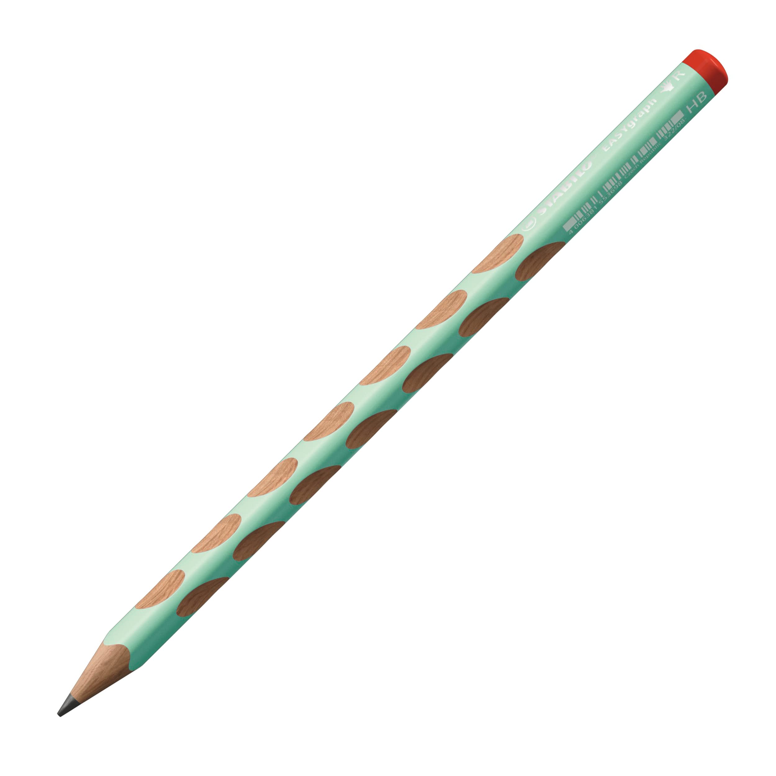 STABILO EASYgraph Dreikant-Bleistift HB, Pastellgrün (Einzelstift) – Rechtshänder