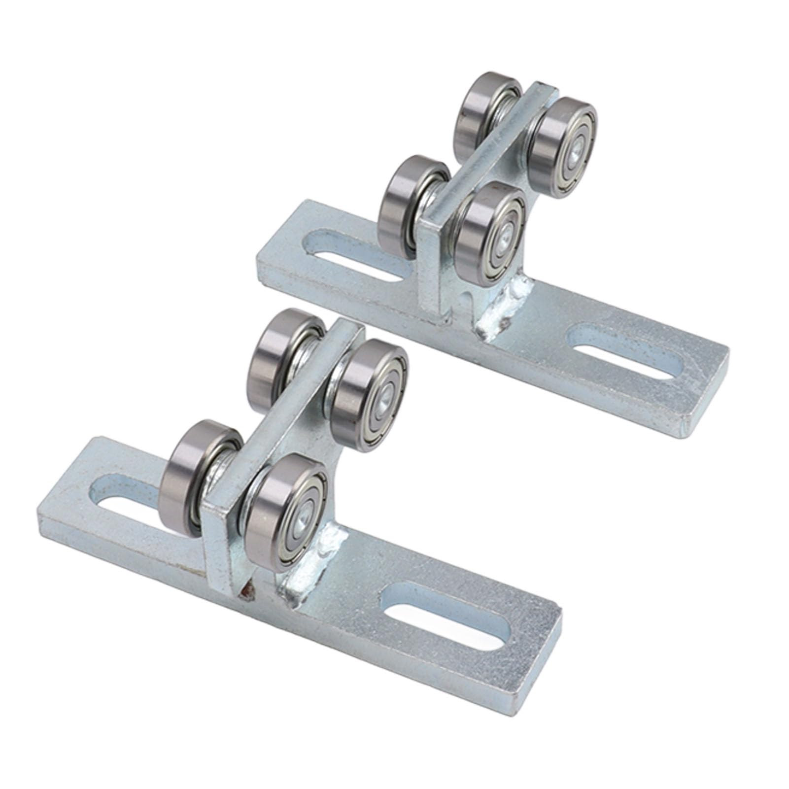 Carrello con 4 ruote e 2 pezzi, gruppo carrello con cuscinetti in acciaio legato tipo T per canale più alto da 1-5/8 pollici