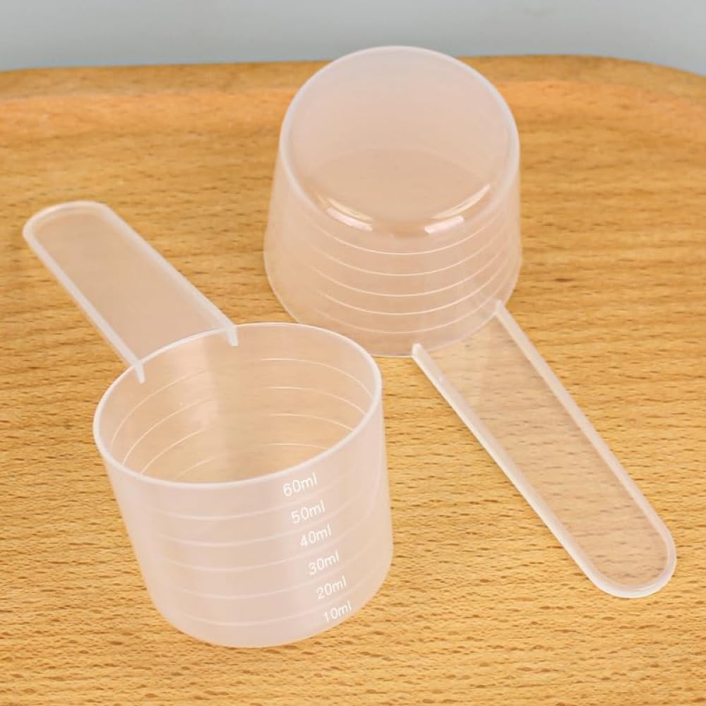 5-pak łyżek pomiarowych 30 g/60 ml - trwałe plastikowe miarki do pieczenia, białka w proszku, detergentu i użytku kuchennego