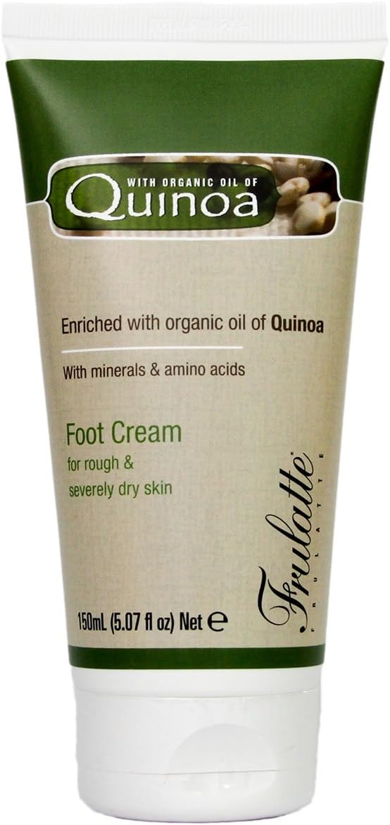 Moisturizing Foot Cream By Frulatte for Rough and Severely Dry Skin Enriched with Organic Quinoa Oil (5.07 Fluid Ounce)