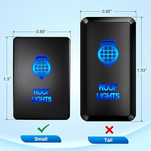 Miniatura 73 de Nilight Interruptor de botón de encendido y apagado de 12 V con kit de cable conector, 1.28 x 0.87 pulgadas, repuesto para Toyota Sequoia Highlander