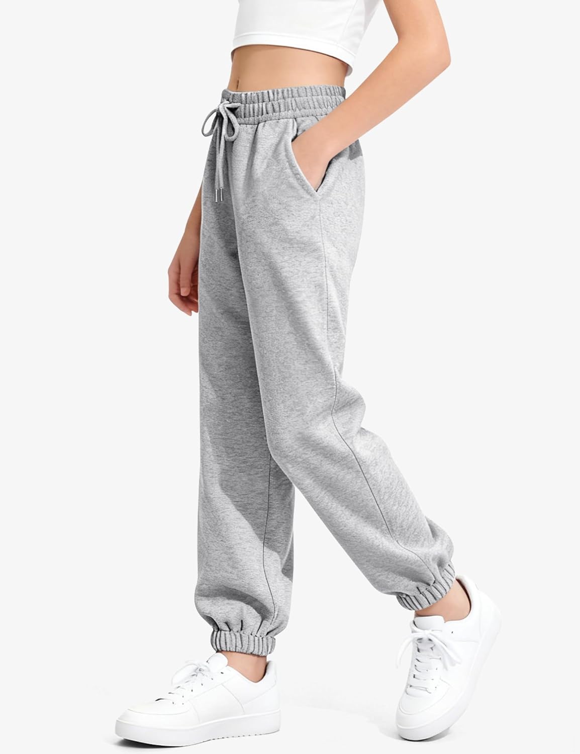 BOOPH Girls Fleece Sweatpants Kids Winter Sweat Pants Athletic Joggers Clothes for Teen Girls - Image 2