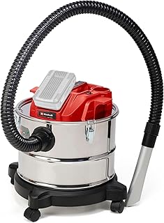 Einhell Aspirador de cenizas inalámbrico - TE-AV 18/15 Li C-Solo PXC. Li-ion, 100 mbar, sistema de limpieza de filtros, recipiente de recogida de 15 L. Suministrado sin batería ni cargador