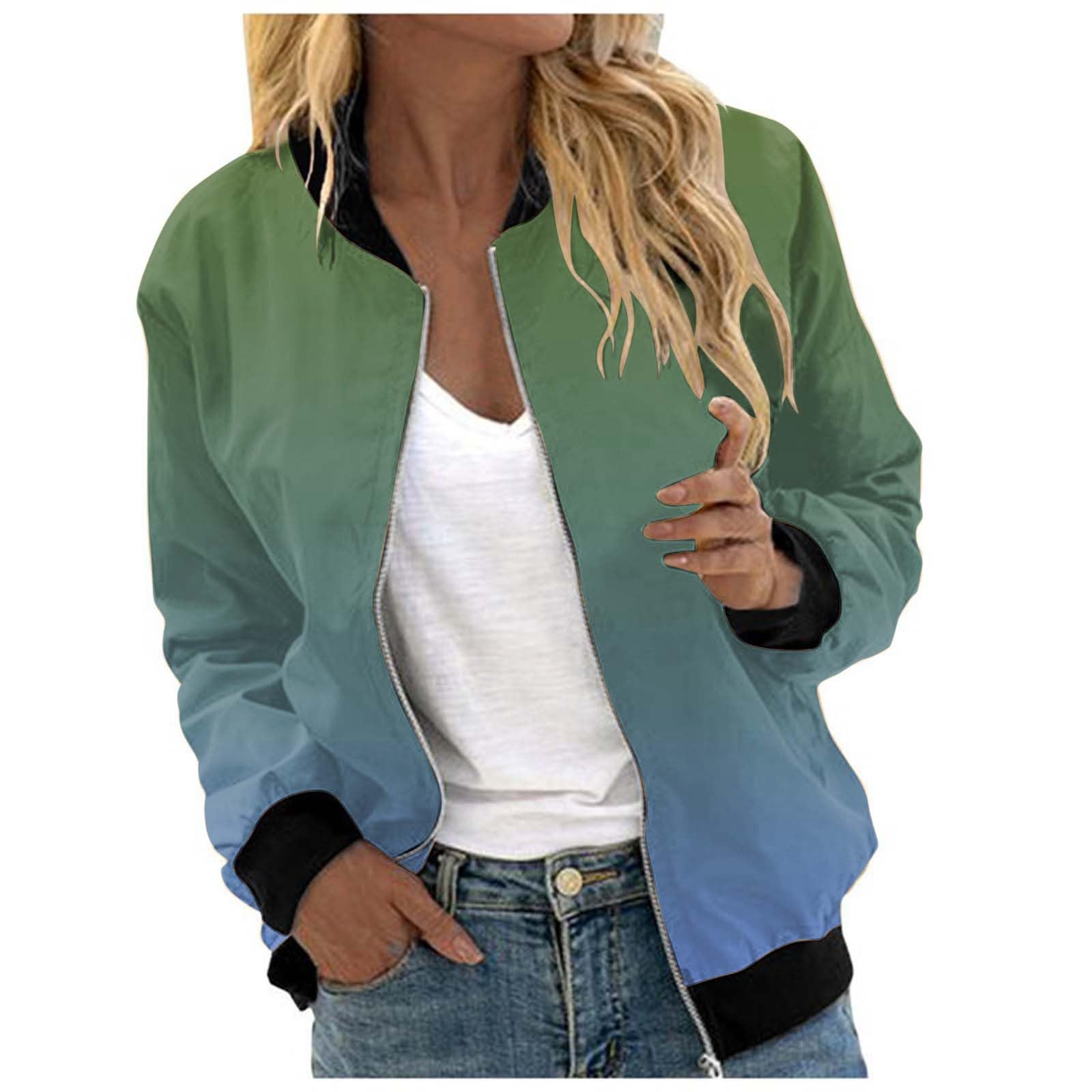 Veste d'hiver décontractée pour femme manteau léger zippé taille M