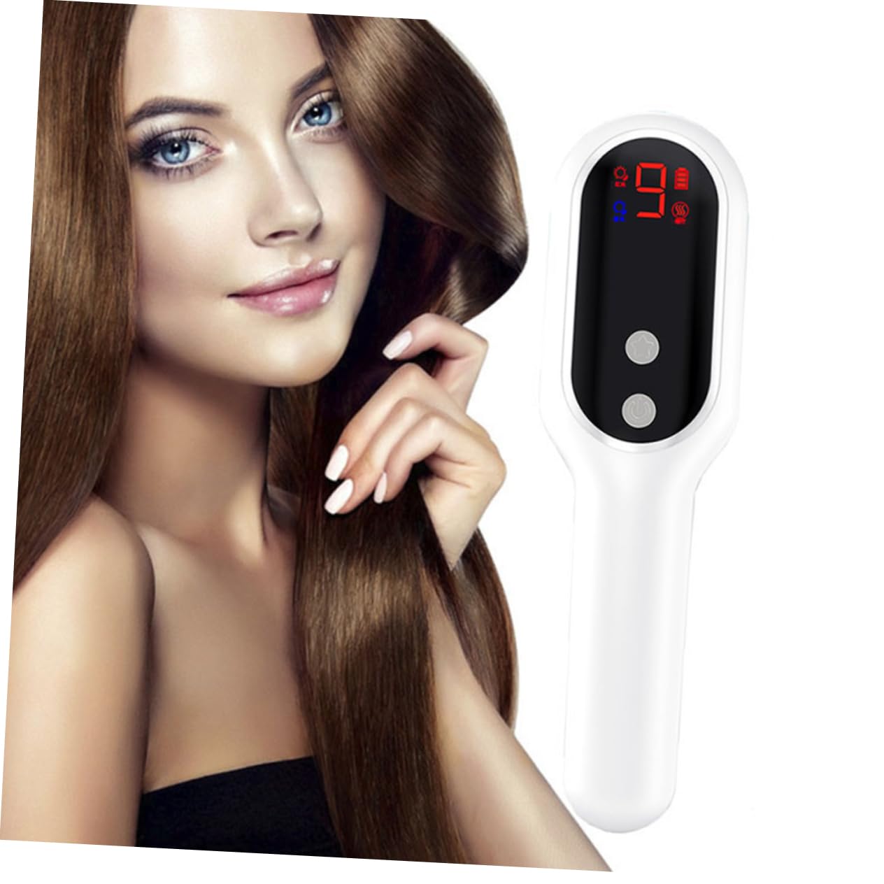 Housoutil Pettine Elettrico per Massaggio Capelluto Set 1, Spazzola Massaggiante in Abs e Tpu per Aumento Circolazione Sanguigna e Rilassamento Chioma