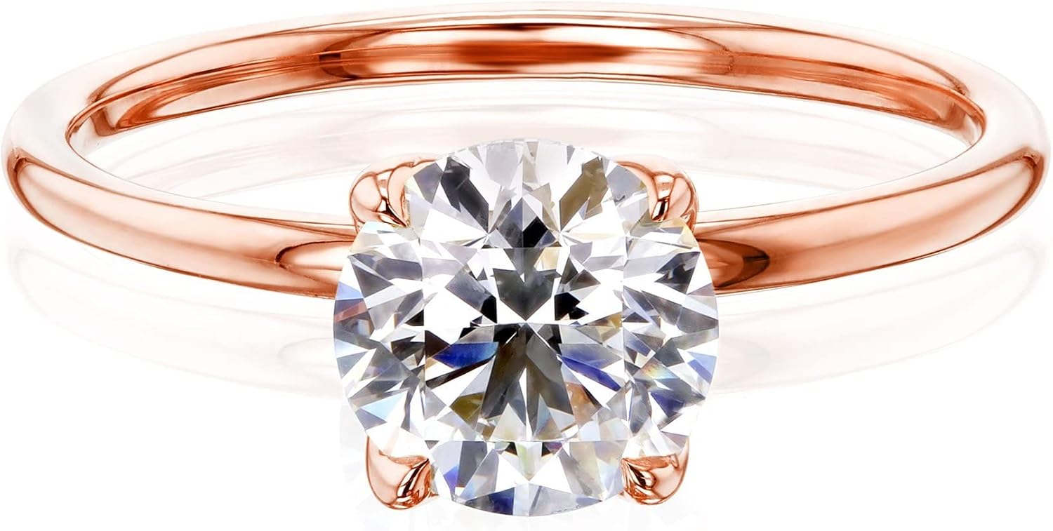 Kobelli 1 Carat IGI Round Floating Tulip Solitaire Ring