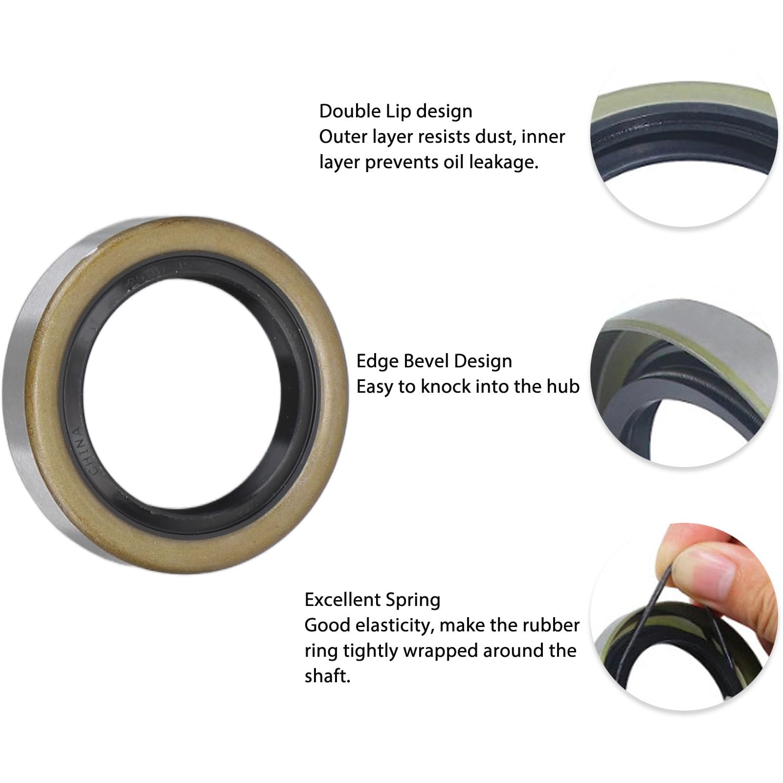 Boat Trailer Axle Hub Wheel Bearing Kit, Grease Seals Dust Caps Kit, Trailer Bearing Repair Kits for 2000 2200 Lbs Axle