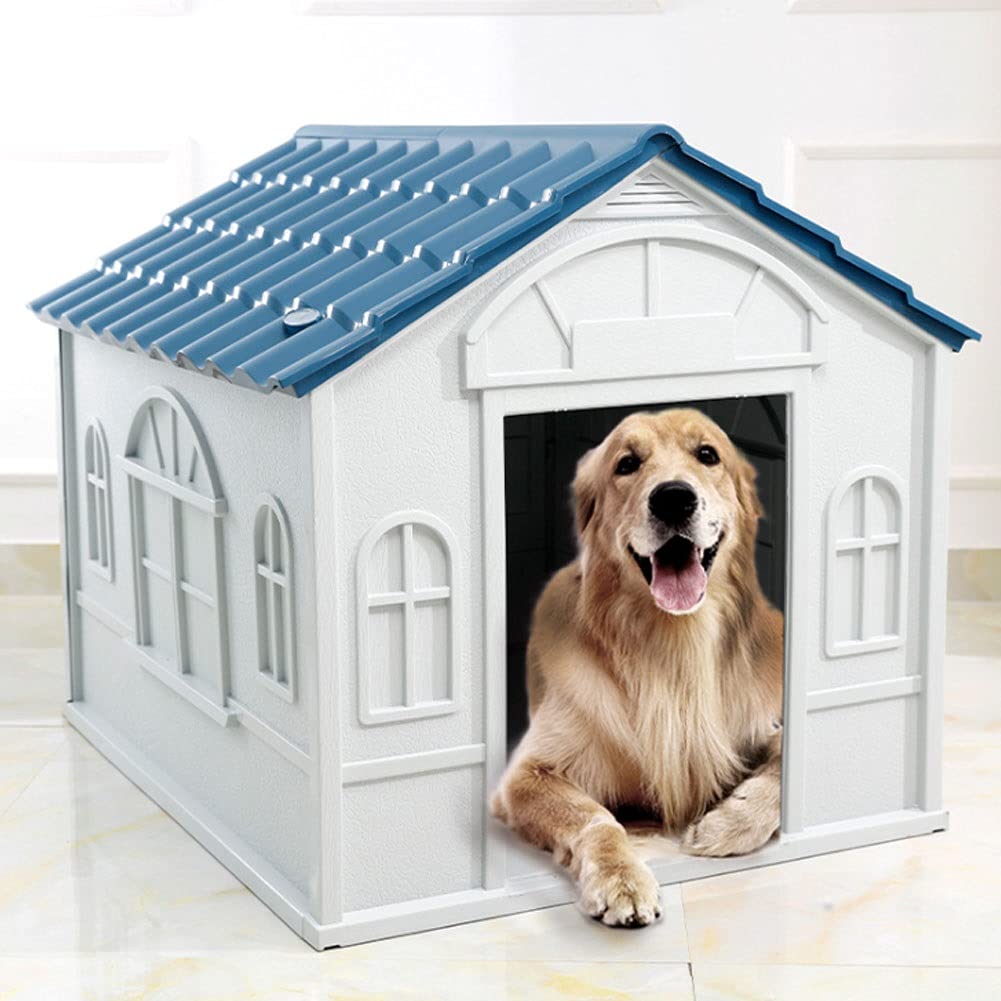Amazon | 犬用ケージ ジ 大中型犬 犬小屋 ドア付きのアップグレード