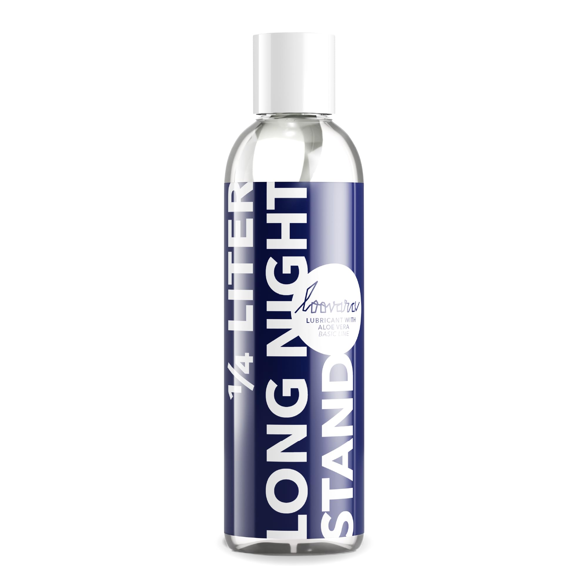 LOOVARA 1/4 Liter Long Night Stand, Gleitgel Sensitiv 250 ml, Aloe Vera, kondomgeeignet, Für sensible Haut, Ph-optimiert, Natürliche Inhaltsstoffe, Auf Wasserbasis