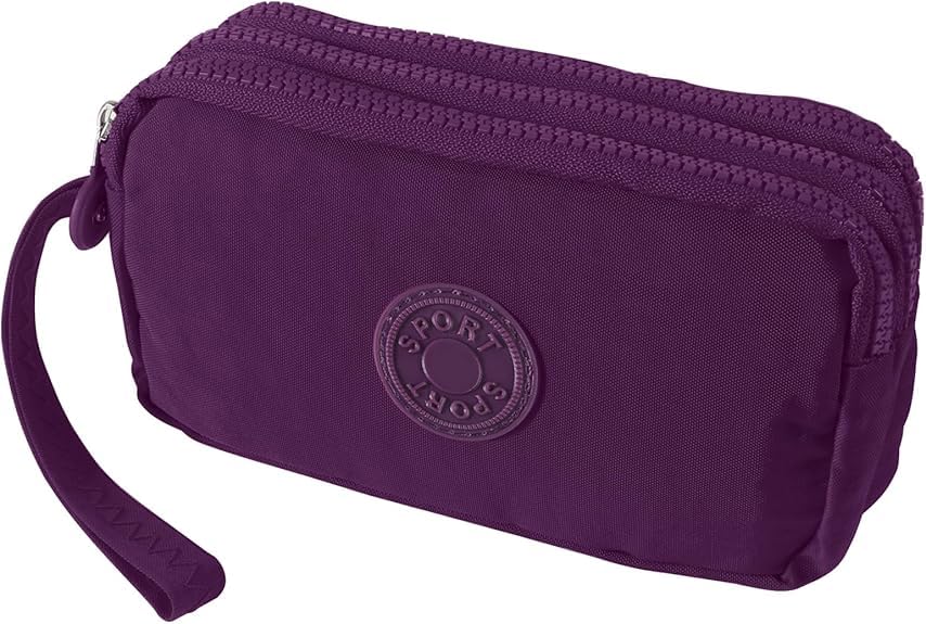 Large Capacity Wristlet Wallet - Women 3 Layers Zipper Oxford Cloth Waterproof Handbag Purse3