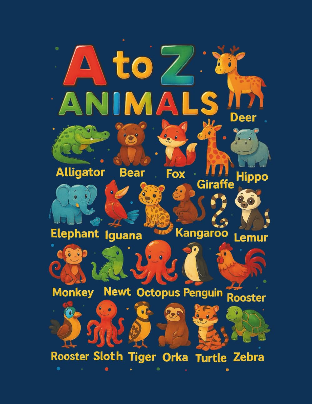 Fun Animal Alphabet Coloring Book (A–Z): Best Coloring book for kids