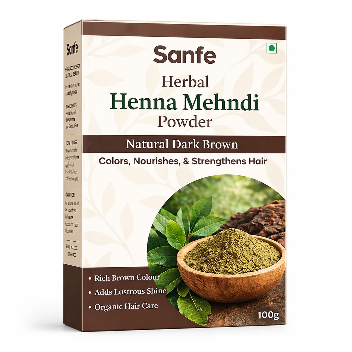 Sanfe Herbal Henna Mehndi Powder for Hair | 100 gm | Natural Dark Brown | Chemical-Free Ayurvedic Henna Powder | Colours, Nourishes & Strengthens Hair | Adds Shine & Smoothness | Boosts Hair Growth | Reduces Hair Fall-picture-18