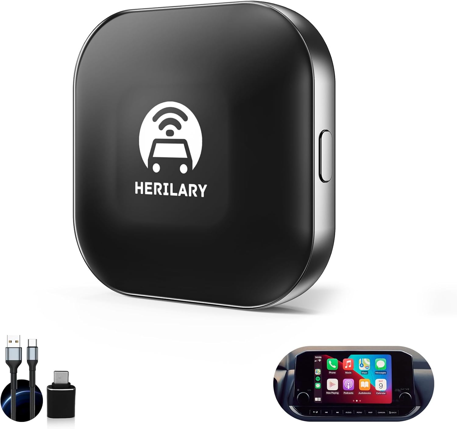 Apple Carplay Wireless Adapter, Wireless Carplay Dongle, Bluetooth