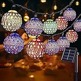 【HOCHWERTIGES MATERIAL】Solarlichterketten bestehen aus speziellen Metallmaterialien, Hochwertige hitzebeständig, kältebeständig bei starkem Schneefall, starkem Niederschlag, geeignet für Sommer und Winter. Es ist feuerfest, schlagfest, langlebig und sicher. Mit einer hohen Akkukapazität, die auf über 800 mAh ansteigt, muss diese Lichtketten tagsüber nur einfach aufladen und können nachts lange ohne Unterbrechung arbeiten!