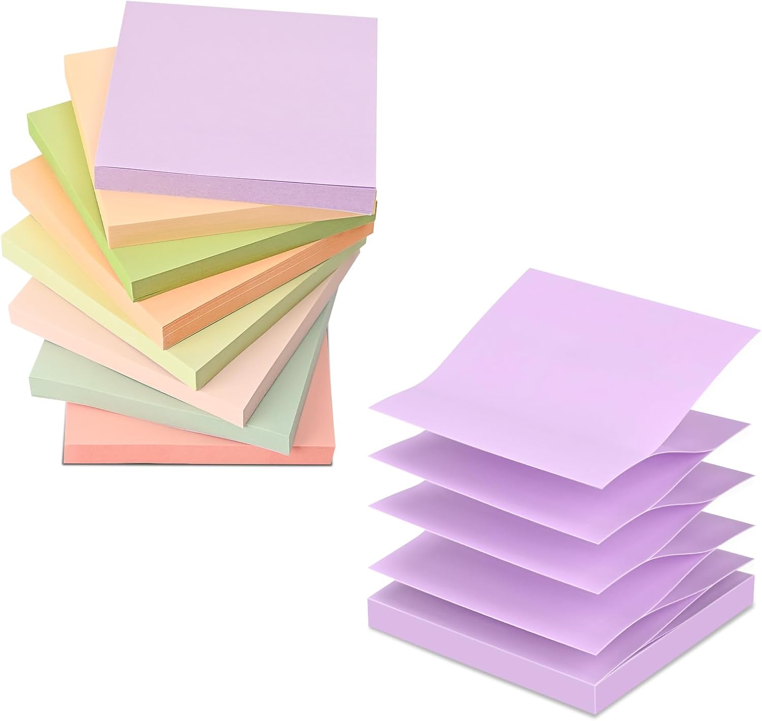 BAYTORY 640 Sheets Pop Paper Up Sticky Notes, 3 x 3 Inches (Morandi Series)