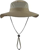 Vista 32 de Home Prefer Sombrero de malla para exteriores UPF50+ Sombrero de pesca de ala ancha con solapa para el cuello Azul marino