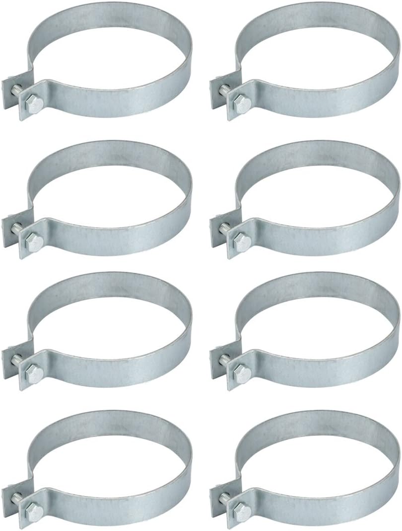 8pcs 110mm Fitting Dia 22.5mm Width Iron Zinc Plated Pipe Clamp w Screw Nut (id: dea dae e8f 8bc 6a2