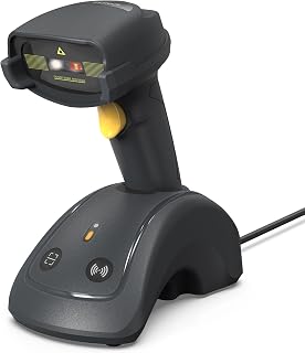 Inateck N6008 Wireless 1D/2D QR Barcode Scanner with Smart Charging Base - Bluetooth/2.4G/USB, Cross-Platform for Retail Warehouse