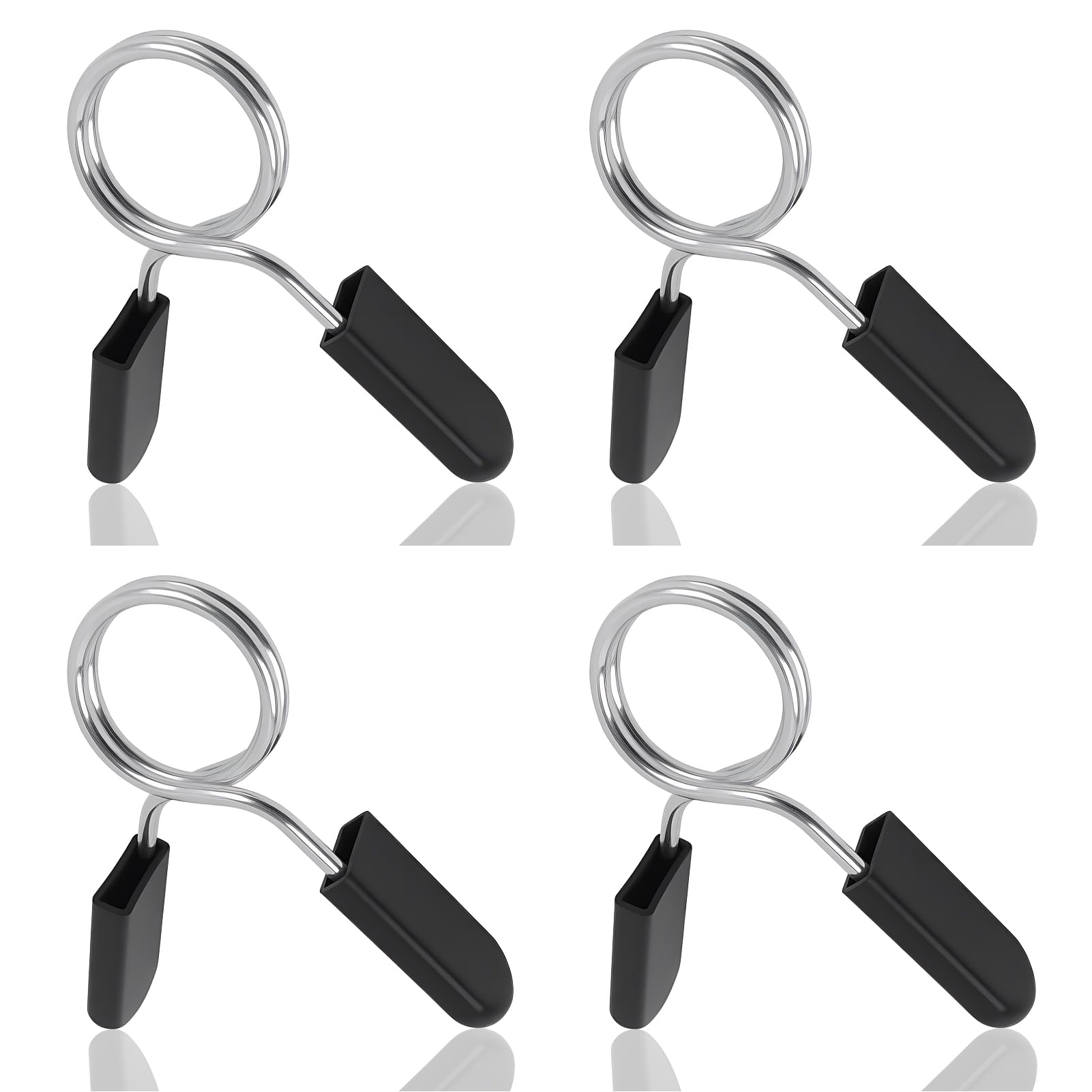 4 Pezzi 28 mm bilanciere Palestra Bilanciere con Chiusura a Molla, Collari Bilanciere 28 mm per Sollevamento Pesi, Ferma Dischi Bilanciere 28 mm, Fissaggio Palestra