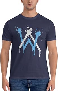 [AFINDI] メンズ Tシャツ Alan Walker アラン ウォーカー 半袖 綿100％ ゆったり おおきい サイズ インナーシャツ 夏服 丸襟 柔かい 肌着 シルエット おしゃれ 4季 アウトドア スポーツ フィットネス
