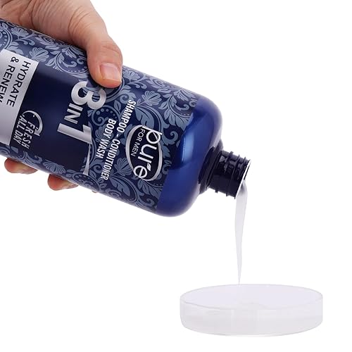 Miniatura 7 de Gel de baño para hombre, champú y acondicionador combinado. El mejor lavado de ducha 3 en 1 para hombres, lavado de cuerpo, cabello y cara. Gel de