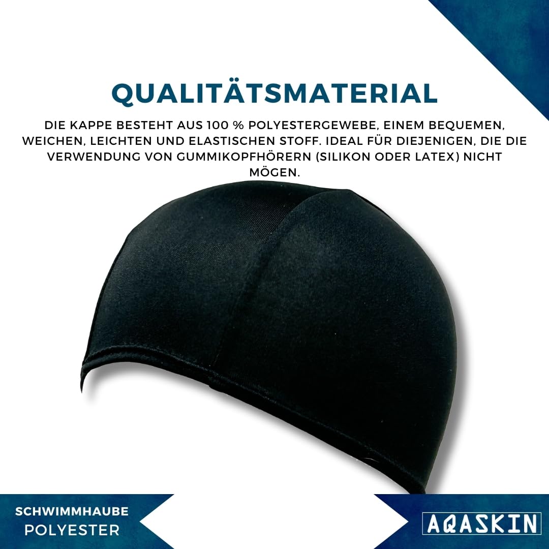 Professionelle schmal geschnittene Polyester-Badekappen – Mengenrabatte – Unisex-Badekappe mit Streifeneffekt. 50-500 PCS Mengenpakete