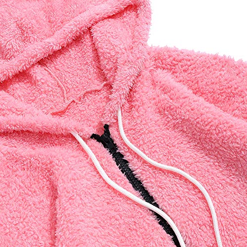 ZAFUL Heren Sherpa Fleece Hoodie Kleurblokkering Splicing Half Rits Fuzzy Hoodie Fluffy Hoodie - Image 5