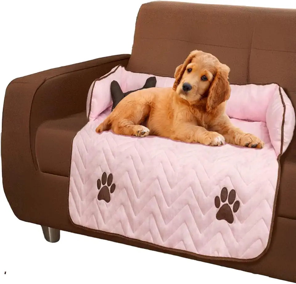 Capa Protetora para Sofá PET Estilo Cama Impermeável - Tamanho G (Rosa)