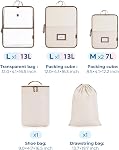 BAGSMART Cubes d'emballage suspendus pour le voyage, 6 Set Clear Imperméable Cubes d'emballage pour Valises, Organisateur de rangement pour le placard suspendu avec fermeture à glissière, poignées et crochet bébé rose