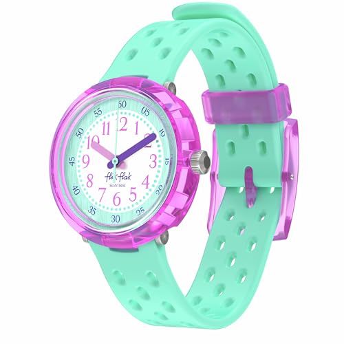 Flik Flak Girl Kids Watch Biosourced Quartz Waterproof Fizz in Mint