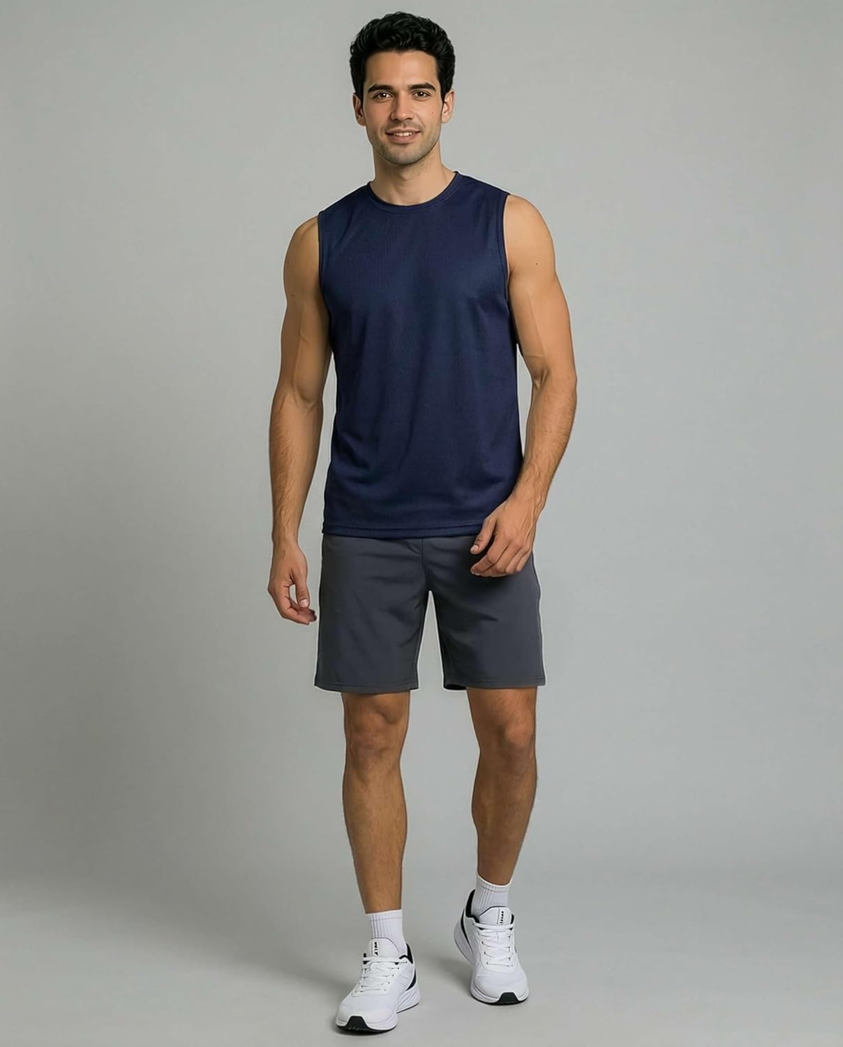 Real Essentials 5 Pack: Men's Mesh Active Athletic Tech Tank Top - Workout & Training Activewear (Available in Big & Tall) - Image 4