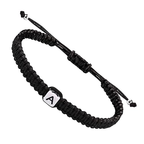 Miniatura 8 de Initial Bracelets for Couples Women Men Initial Charm Handmade Rope Braided Letter Bracelet for Teen Girls Boys Adjustable Jewelry Christmas Gifts