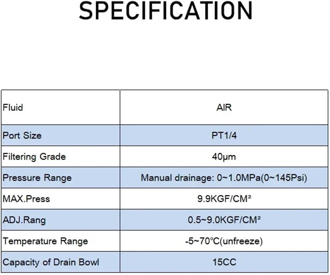 AF2000 Moisture Separator For Compressor Universal Air Water Oil Filters Catch Auto 1/4" Compressed Air Filter(With EU Fittings)