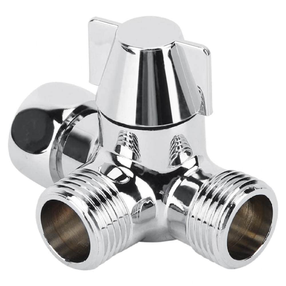 G1/2 "Conector de Ducha de Tres vías Adaptador en Forma de T Válvula desviadora de Agua Ajustable Inodoro Bidet Separador de Agua Grifo Divisor,H Good
