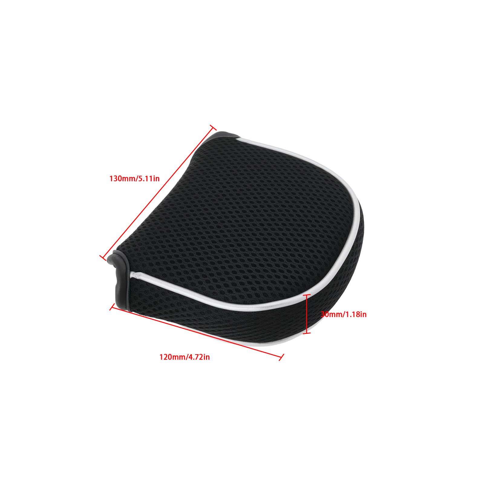 ECSiNG Schwarze Mesh-Mallet-Putter-Abdeckung Golf-Putter-Kopfbedeckungen mit Magnetverschluss Modisches Golf-Zubehör Golf-Kopfbedeckungen für Putter