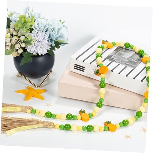 Miniatura 2 de Didiseaon Cuentas de piña, decoraciones hawaianas, decoraciones de verano para el hogar, rosario de madera, decoración para el hogar, bandeja