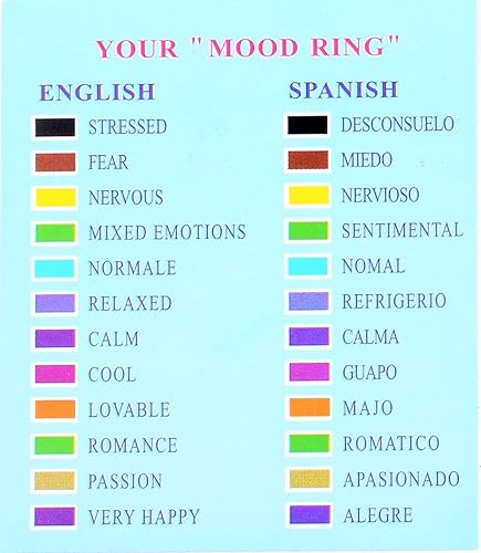 Miniatura 6 de 15 anillos ajustables de estado de ánimo mixtos para cambiar de color, anillos para festival, cumpleaños, Navidad, disfraces, accesorios de fiesta