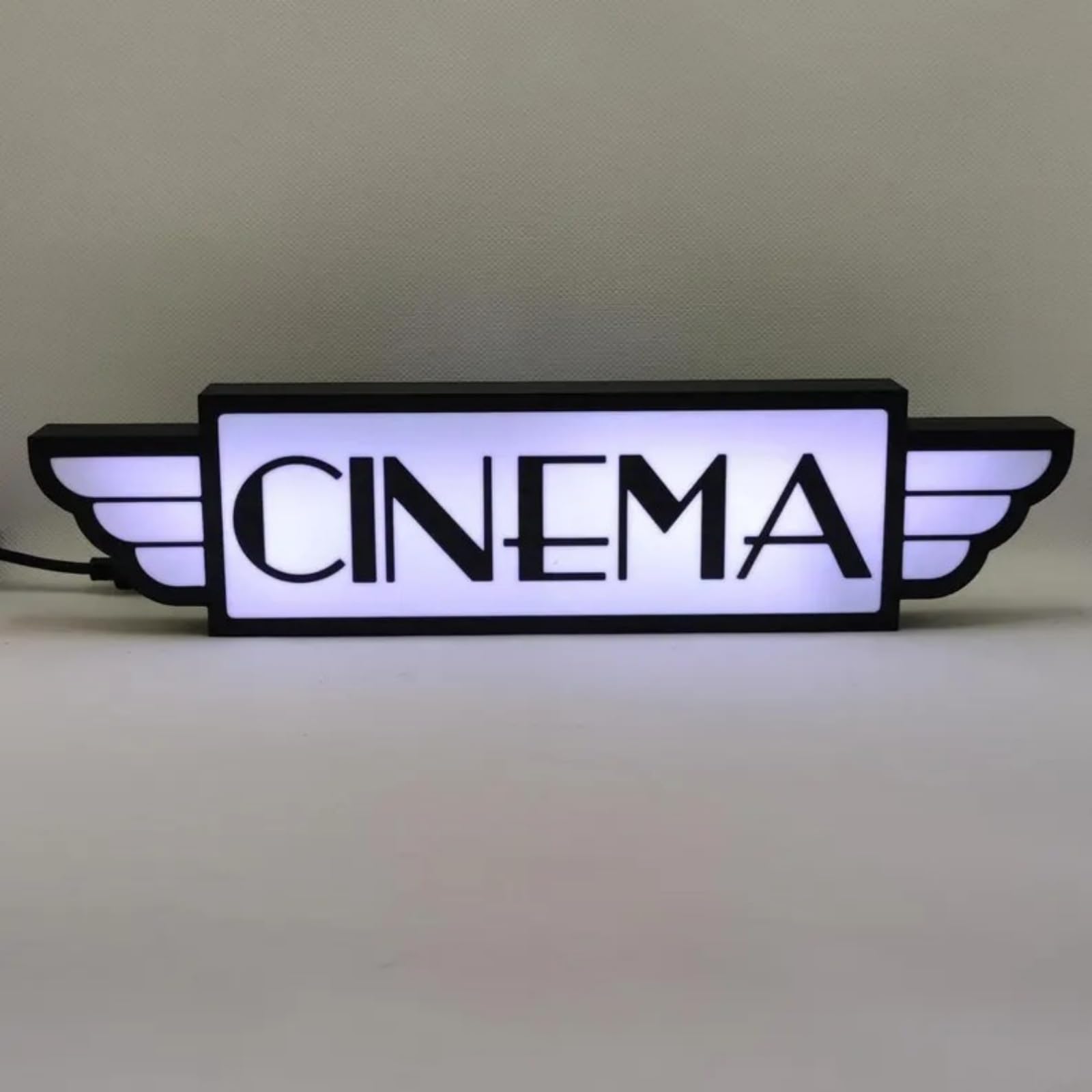 Cinema RGB LED Neon Lightbox Dimmable Wall Mountable Pulsing Studio Warning Sign for Cinema Libraries Cafes Home Company Bar Wall Decor USB Powered
